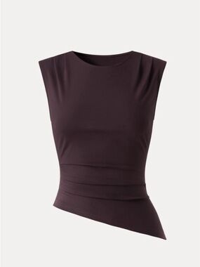 OGL VISCOSE BLEND ANGLED TOP IN PURPLE GLOAM NWT